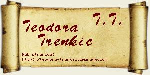Teodora Trenkić vizit kartica